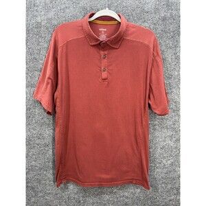 Kuhl Wildfibre Wayfarer Polo Shirt Men’s XL Rust Red Organic Cotton Short Sleeve